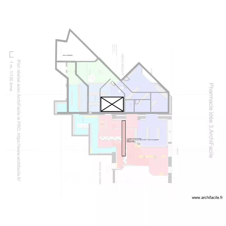 Plan appartement avec vue pharmacie entière. Plan de 4 et 159 m² Plan appartement avec vue pharmacie entière. Plan de 4 et 159 m²