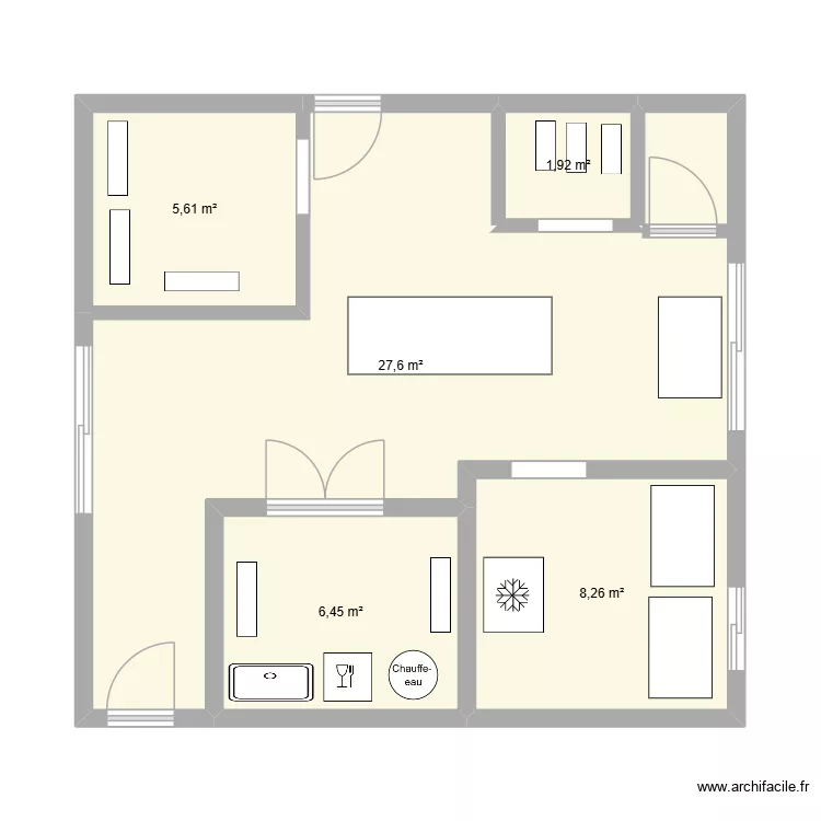 plan 2. Plan de 5  et 50 m²