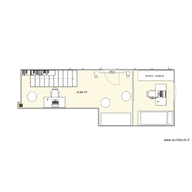 Schwandorferstraße 4 Galerie. Plan de 2 pièces et 22 m2