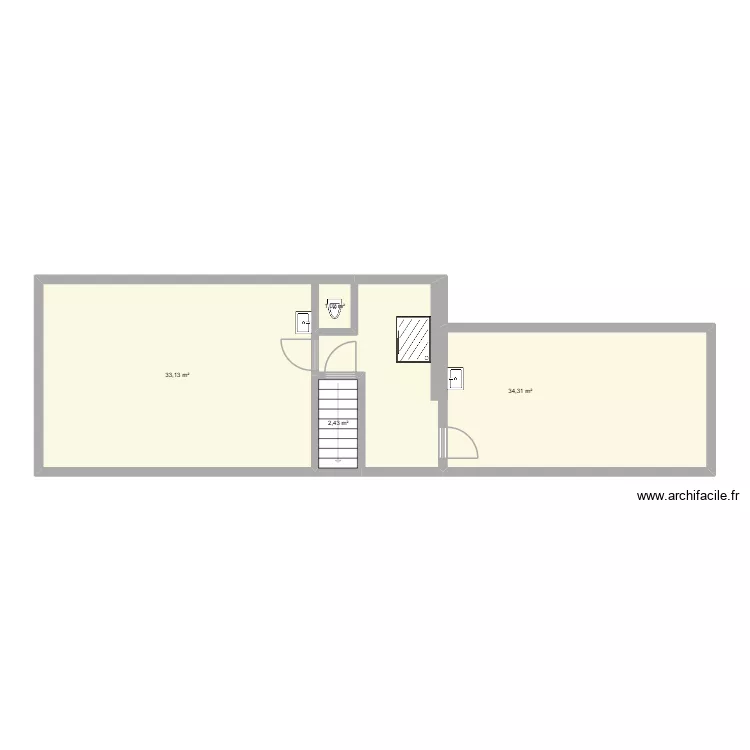 Bohée combles. Plan de 4 et 71 m² Bohée combles. Plan de 4 et 71 m²