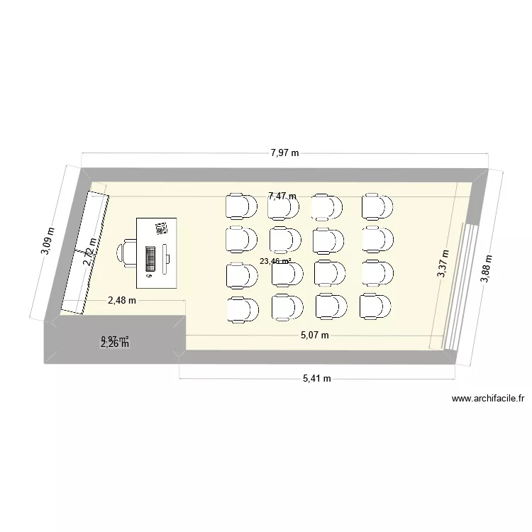bureau AG. Plan de 2 et 24 m² bureau AG. Plan de 2 et 24 m²