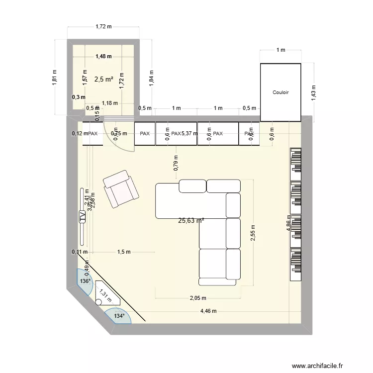 Salon. Plan de 