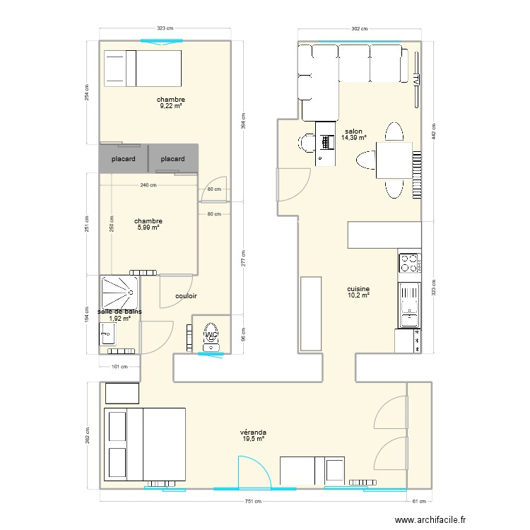 bert. Plan de 0 pièce et 0 m2