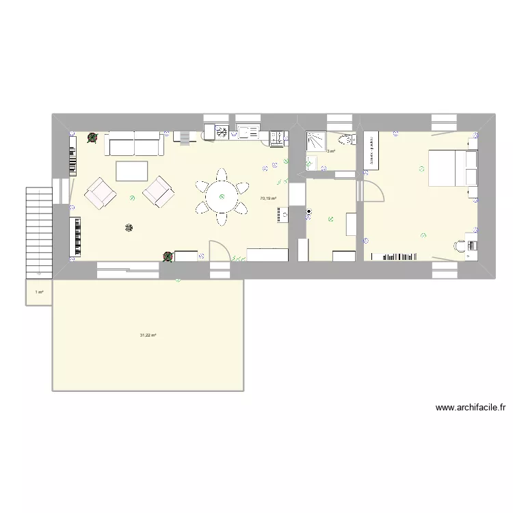 Cuisine Julie & Mathieu. Plan de 4 et 105 m² Cuisine Julie & Mathieu. Plan de 4 et 105 m²
