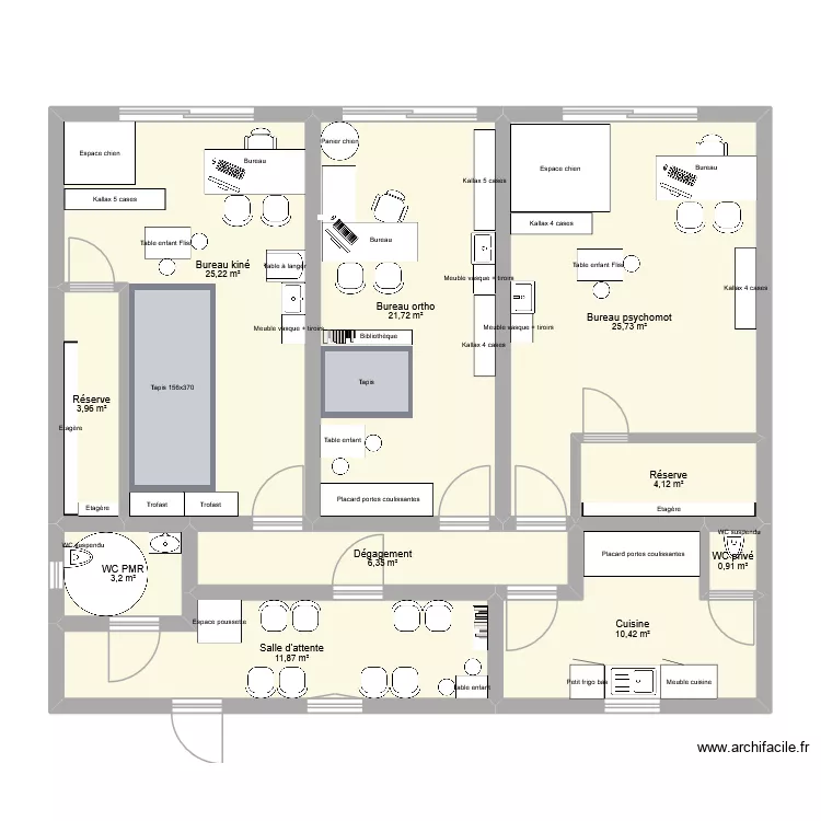 Cabinet paramed 2 Astrid 1. Plan de 