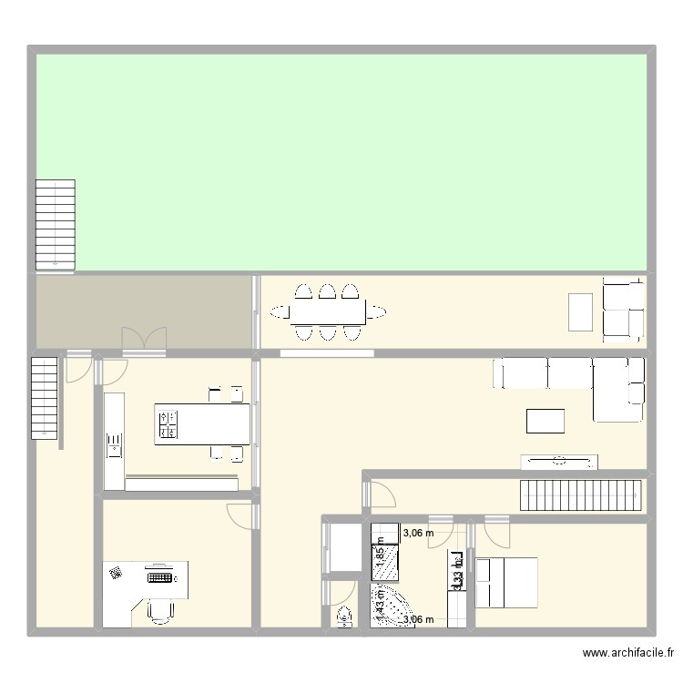 Maison Sourisseau. Plan de 11 pièces et 331 m2