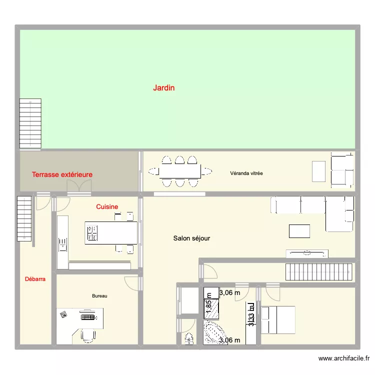 Maison Sourisseau. Plan de 