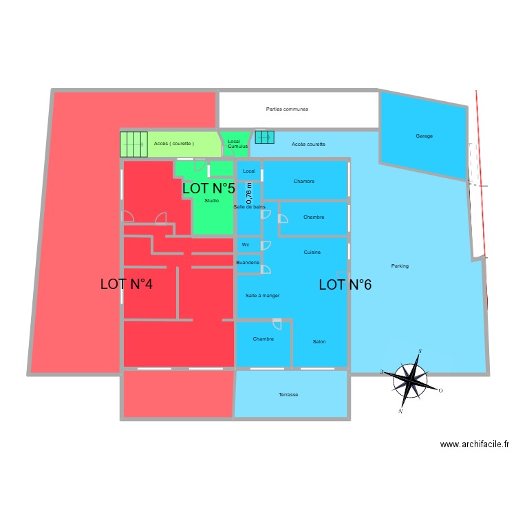 marciano. Plan de 20 pièces et 158 m2