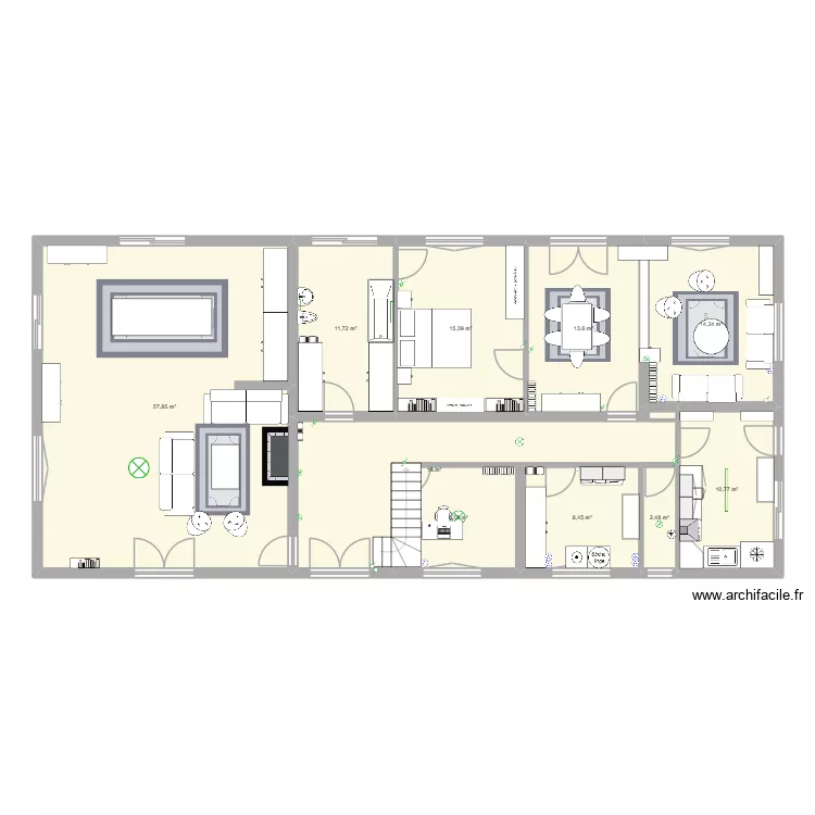 Maison Beauchamp amenagement. Plan de 