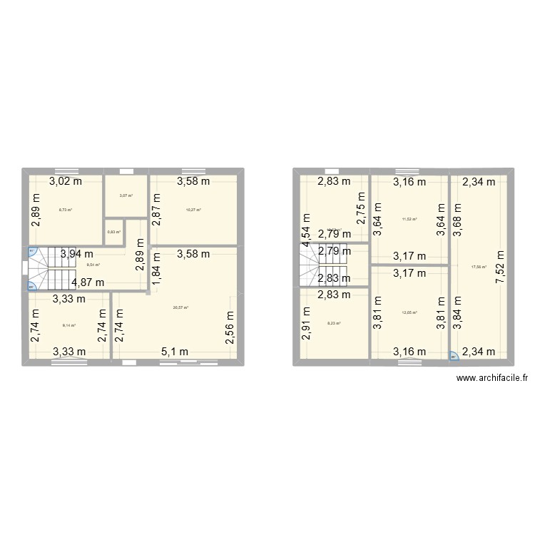 BASE. Plan de 12 pièces et 124 m2