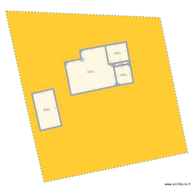 MAISON CADASTRE. Plan de 5 pièces et 108 m2