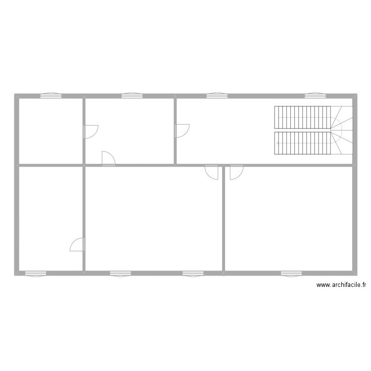 ROUCHET R+1. Plan de 6 pièces et 210 m2