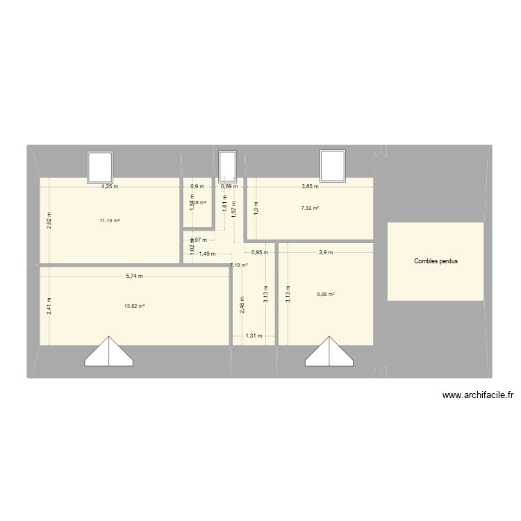Mamaison etage avant. Plan de 0 pièce et 0 m2