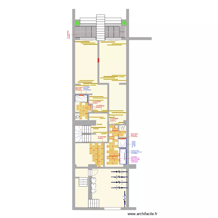 Banning 83 Rez Jardin Calepinage sols. Plan de 0 pièce et 0 m2