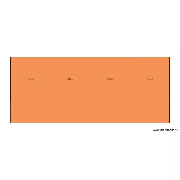 abri chevaux. Plan de 4 pièces et 58 m²