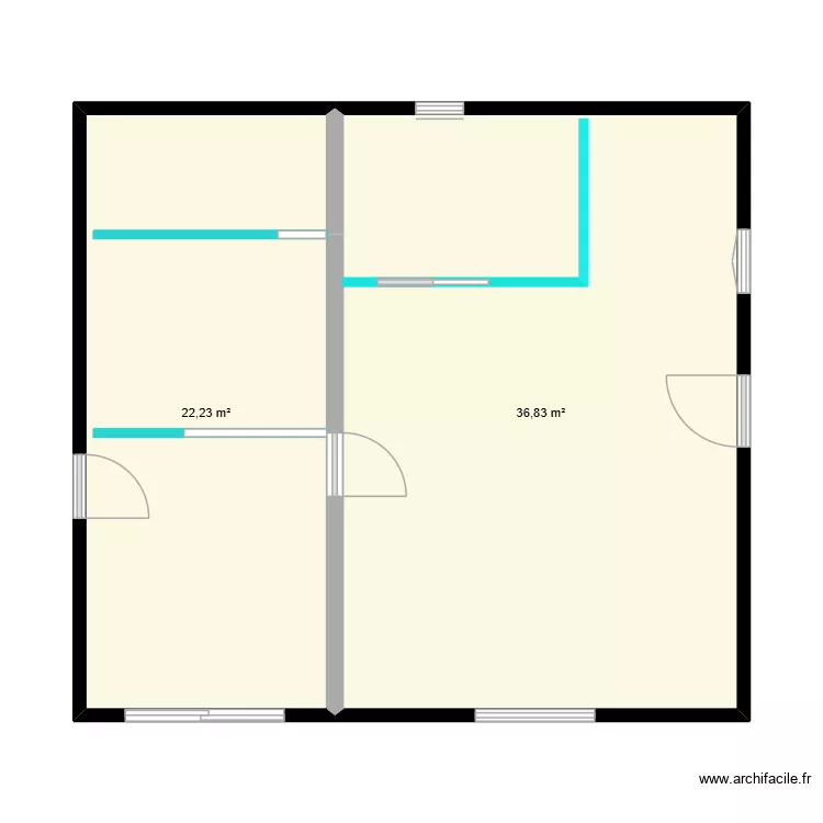 news home. Plan de 2  et 59 m²