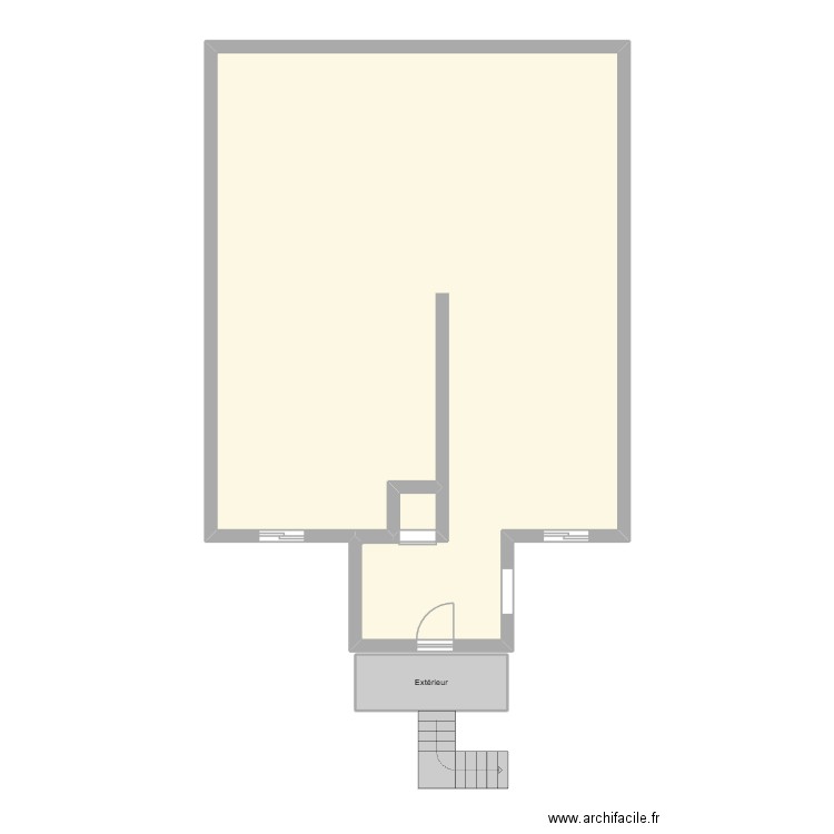 Agrandissement avant. Plan de 3 pièces et 99 m2