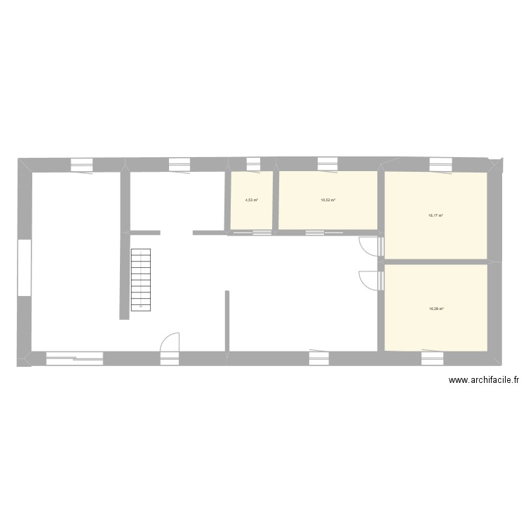 lanfains. Plan de 4 pièces et 48 m2