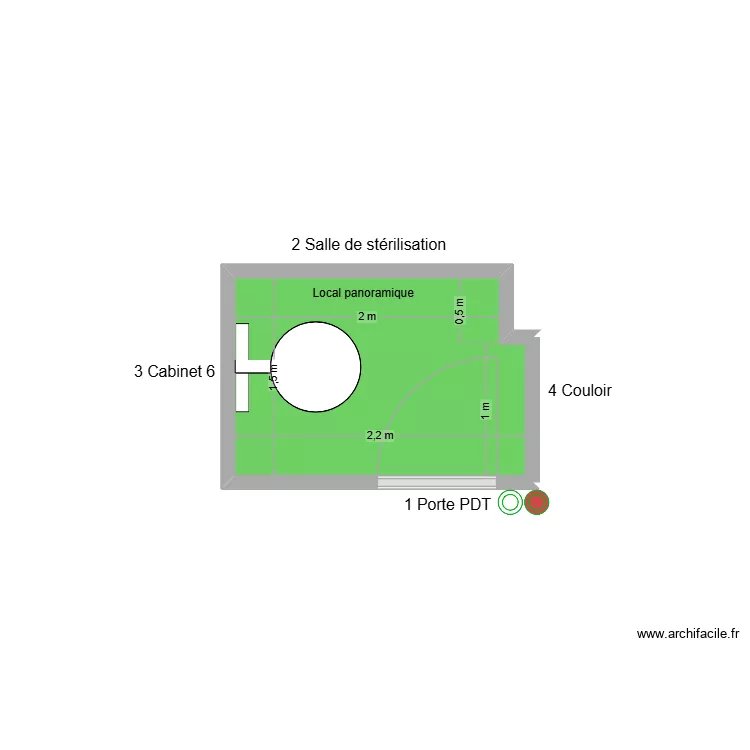 31186 Local panoramique. Plan de 1  et 3 m²