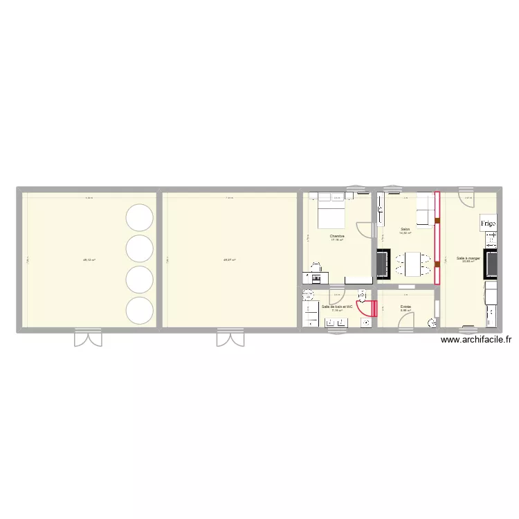 saint seine ferme2. Plan de 7  et 164 m²