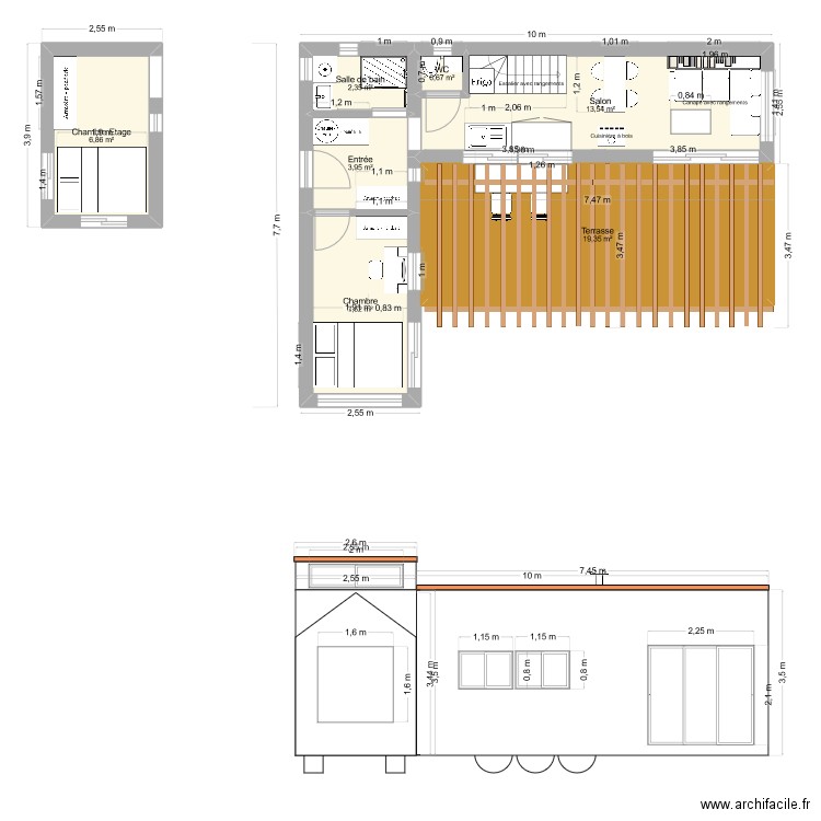 Plan en L. Plan de 0 pièce et 0 m2