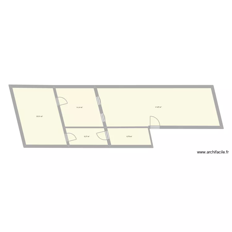 st s&eacute;bastien origine. Plan de 5  et 92 m²