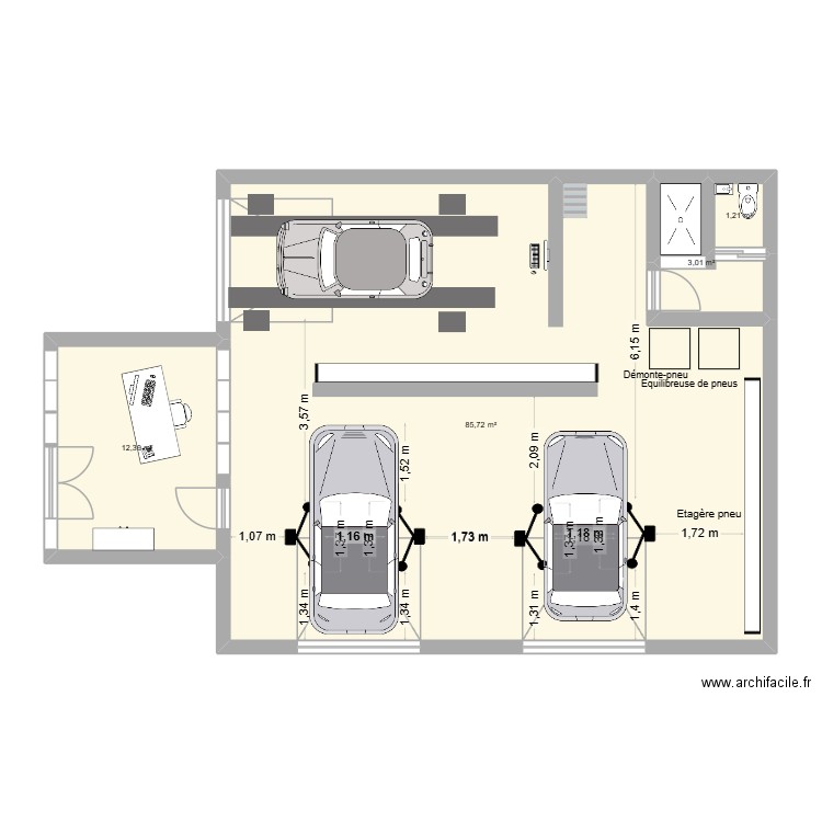 grage de elyott. Plan de 4 pièces et 102 m2