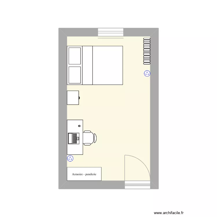 Chambre 2 Duplex. Plan de 1 et 12 m² Chambre 2 Duplex. Plan de 1 et 12 m²