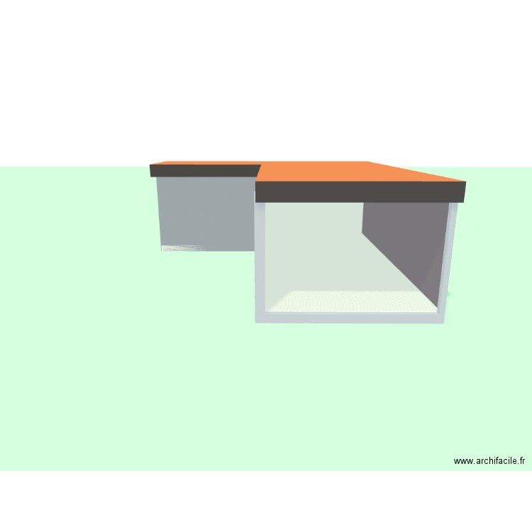 carport. Plan de 1 pièce et 40 m2