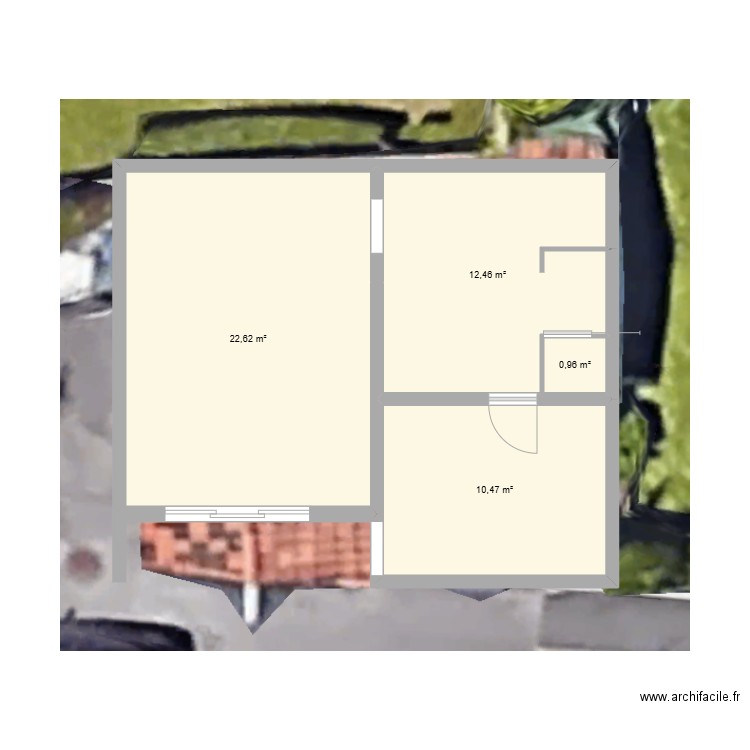Hot'ment bon project. Plan de 4 pièces et 47 m2