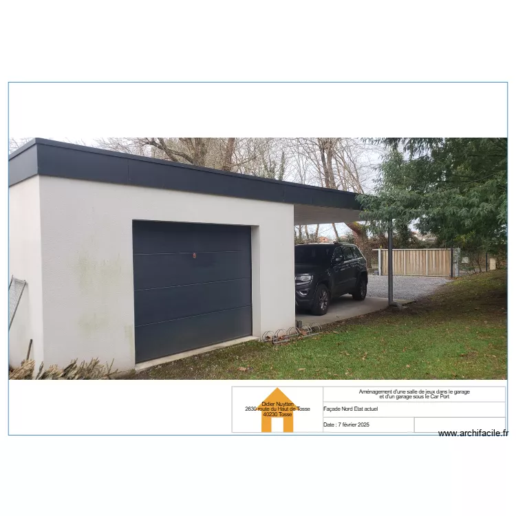 Façade Nord Etat actuel. Plan de Façade Nord Etat actuel. Plan de