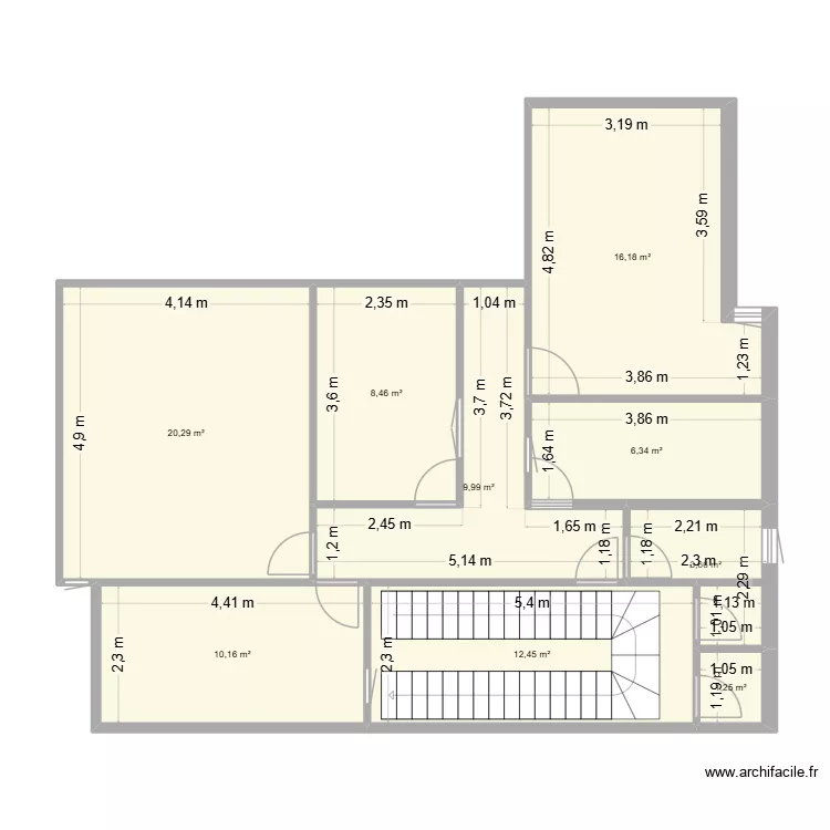 aziz Plan. Plan de 9 pièces et 89 m²