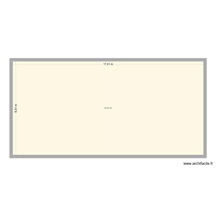 Grand Salon. Plan de 1 pièce et 147 m²