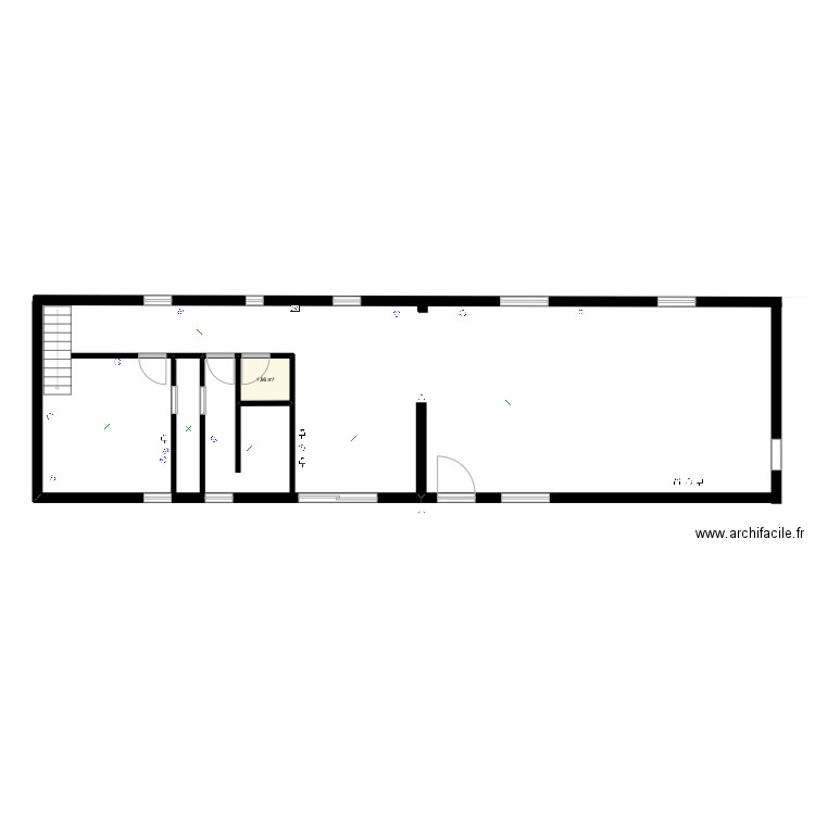 PLAN  ELECTRIQUE. Plan de 1 pièce et 2 m2