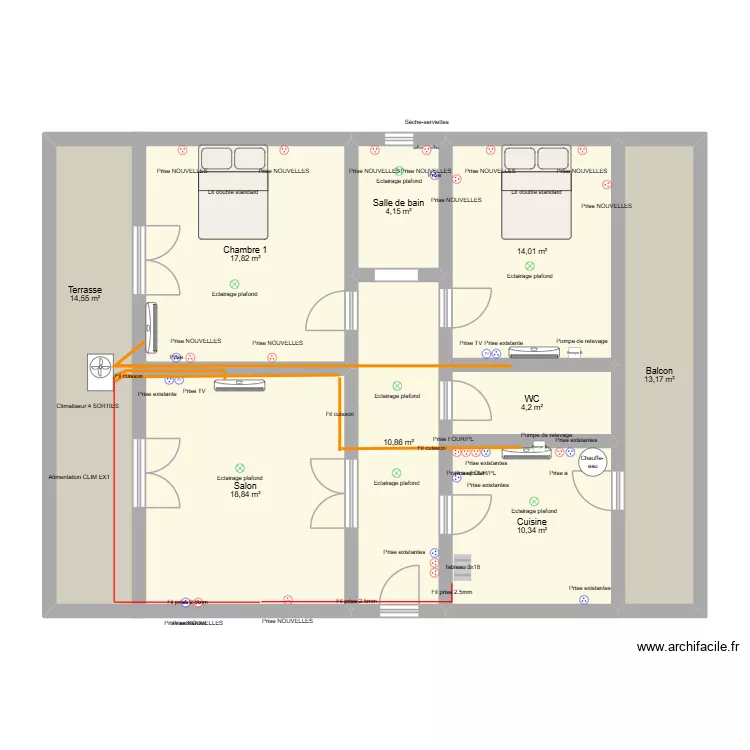POGGIONOVO. Plan de 9 Pièces et 108 m² POGGIONOVO. Plan de 9 Pièces et 108 m²