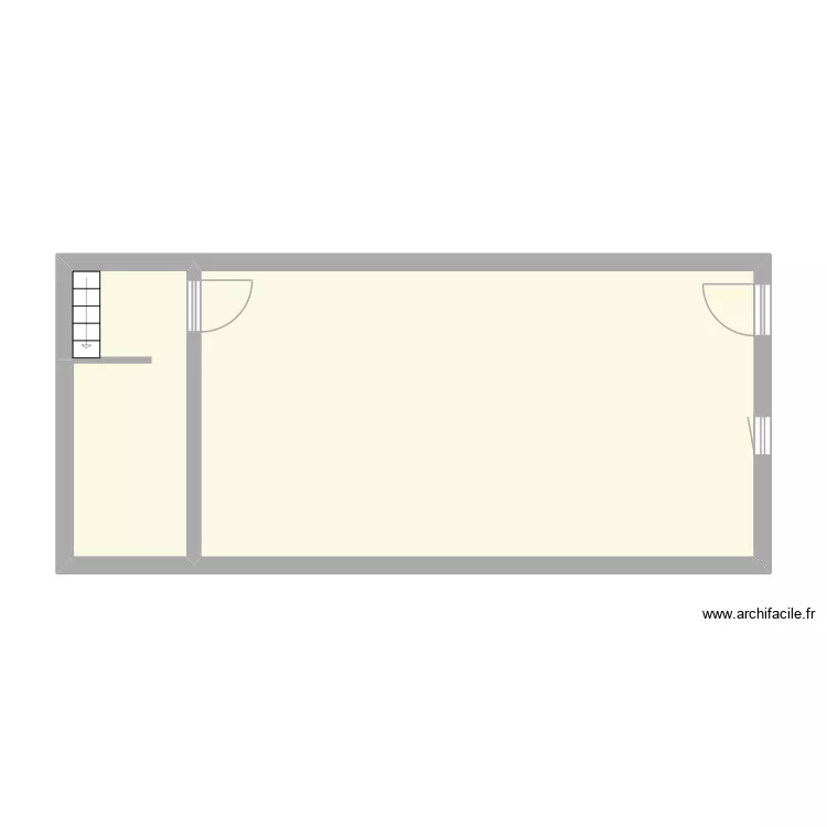 RDC Noyers. Plan de 2  et 46 m²