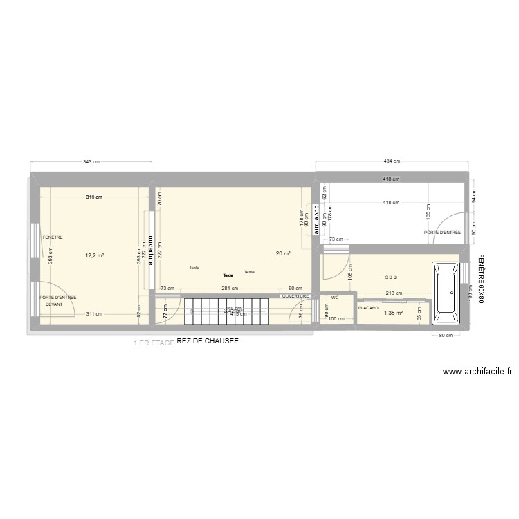 joudreville modif NOUVEAU ok. Plan de 13 pièces et 98 m2