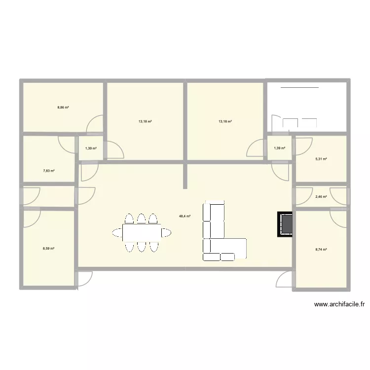 maison41. Plan de 11  et 119 m²