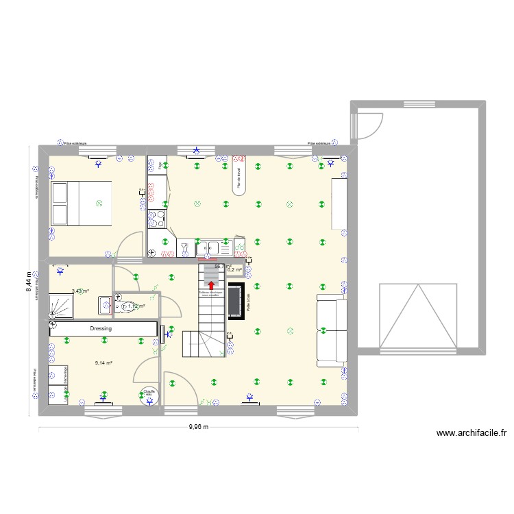 Sch&eacute;ma Electrique. Plan de 0 pièce et 0 m2