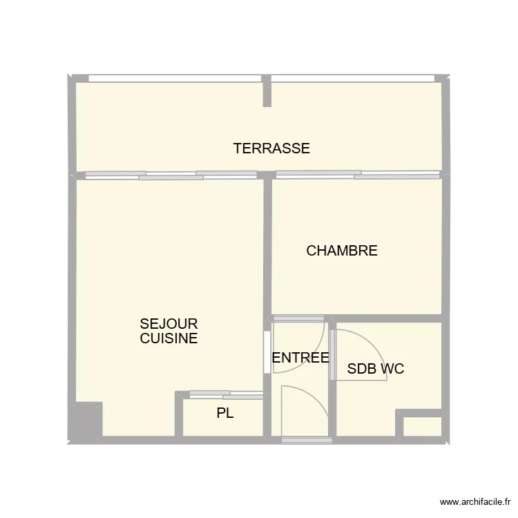 villar nimes amaiante. Plan de 8  et 24 m²