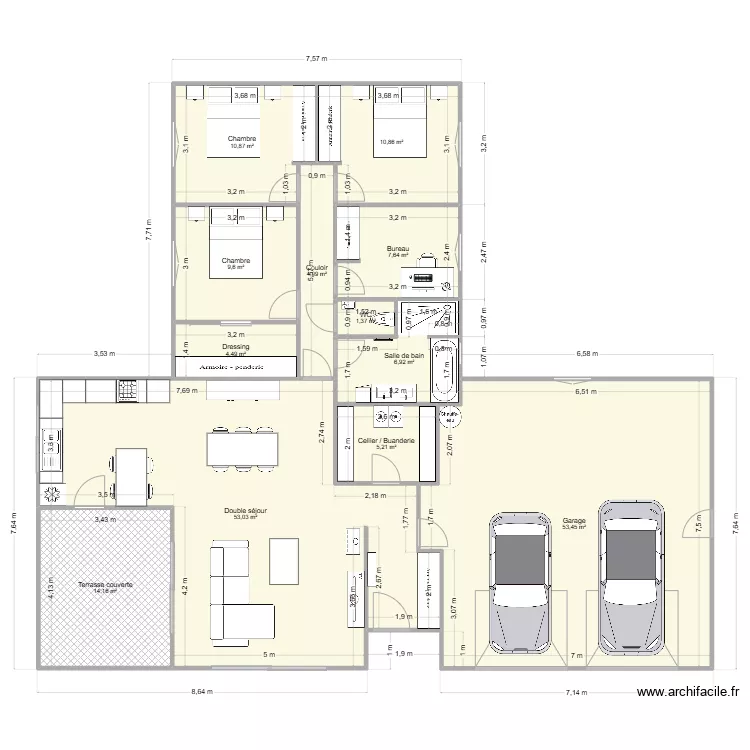 Maison v5. Plan de 