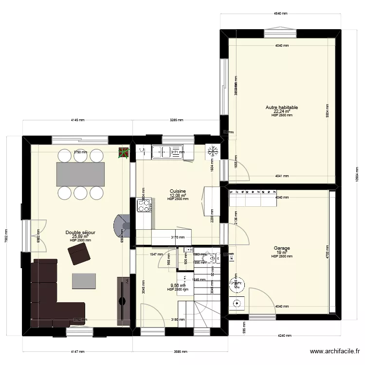 plan maison projet. Plan de 