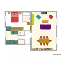 34 GABRIELLE 2 PIECES meubl&eacute; 