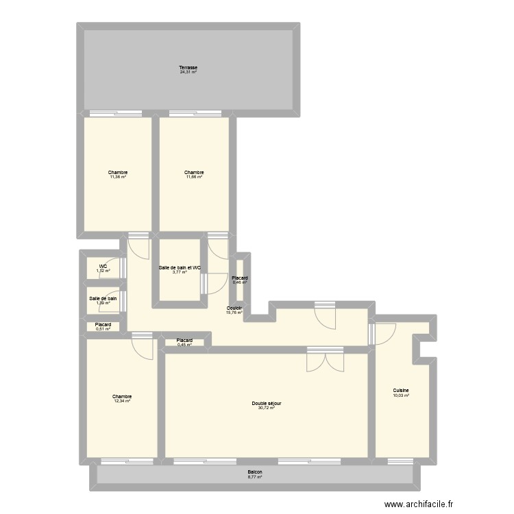103 Saint Charles - R+6. Plan de 14 pièces et 133 m2