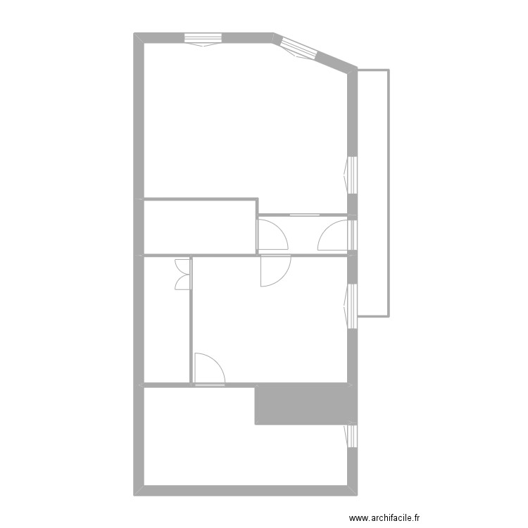 Normand. Plan de 7 pièces et 62 m2