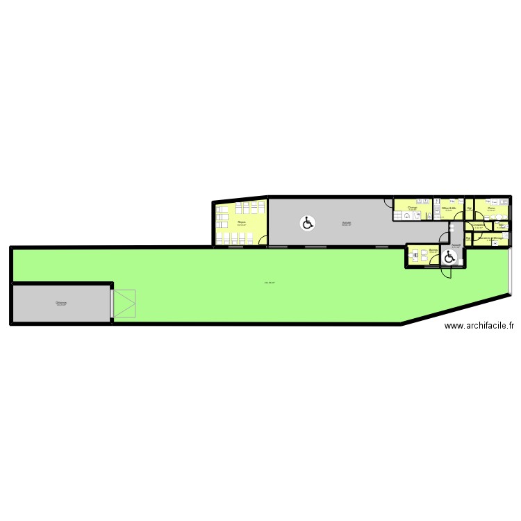 91CM14G Projet1. Plan de 14 pièces et 395 m2