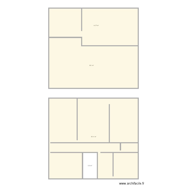 guibert. Plan de 4 pièces et 208 m2