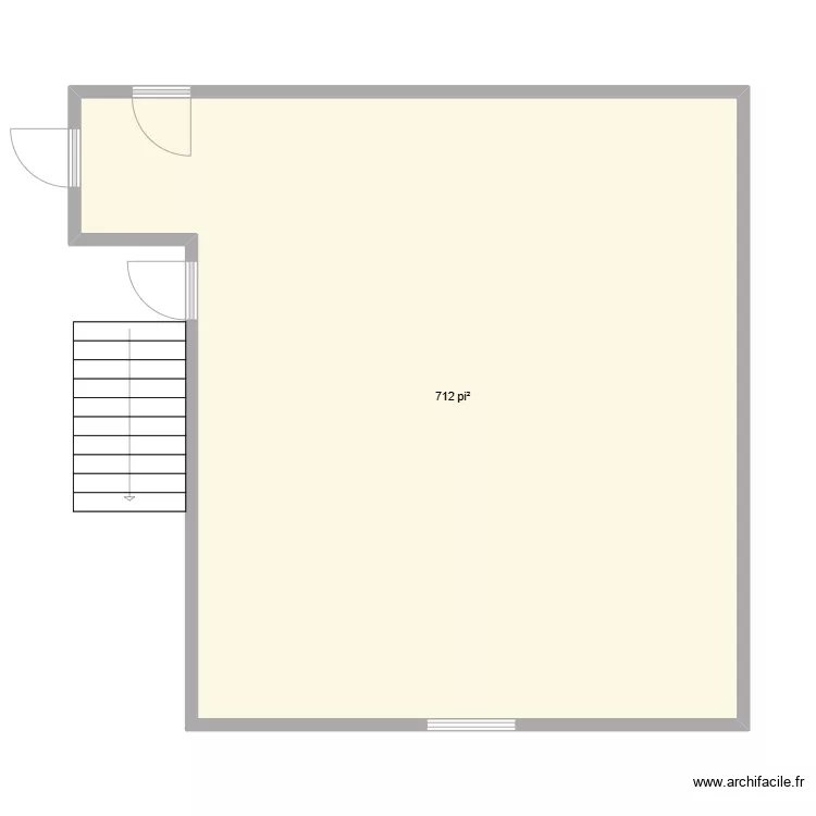 bureau analytique vide. Plan de 