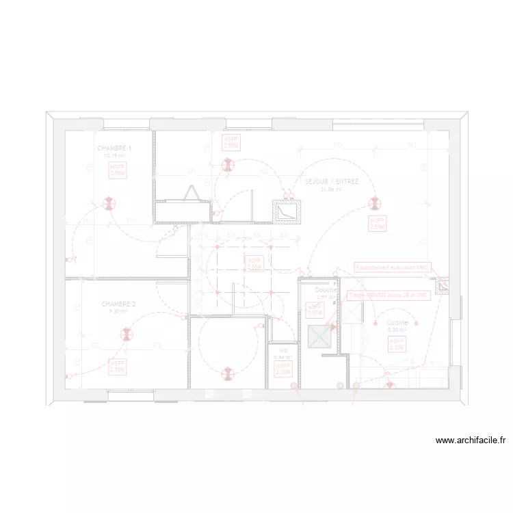 FORGERON - &eacute;clairage. Plan de 