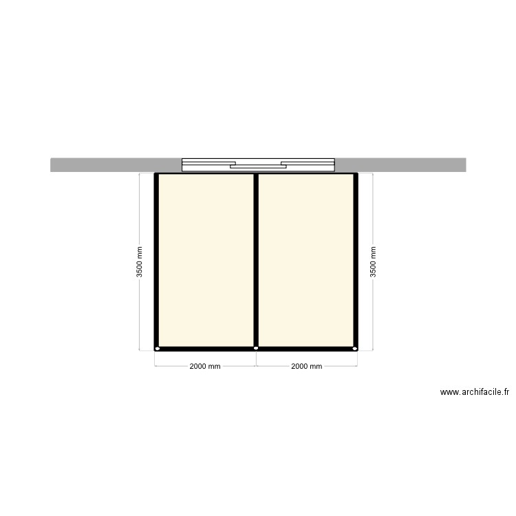 VUDINET. Plan de 2 pièces et 13 m2